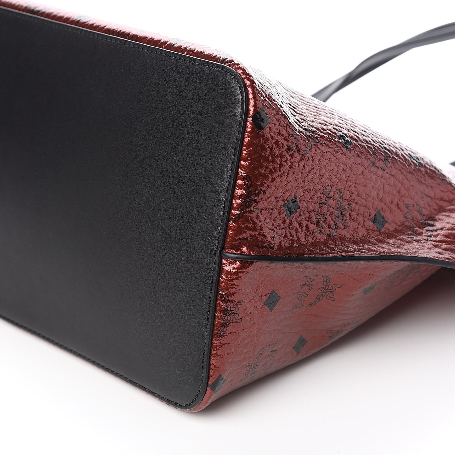 Metallic Visetos Shopper Tote Scooter Red