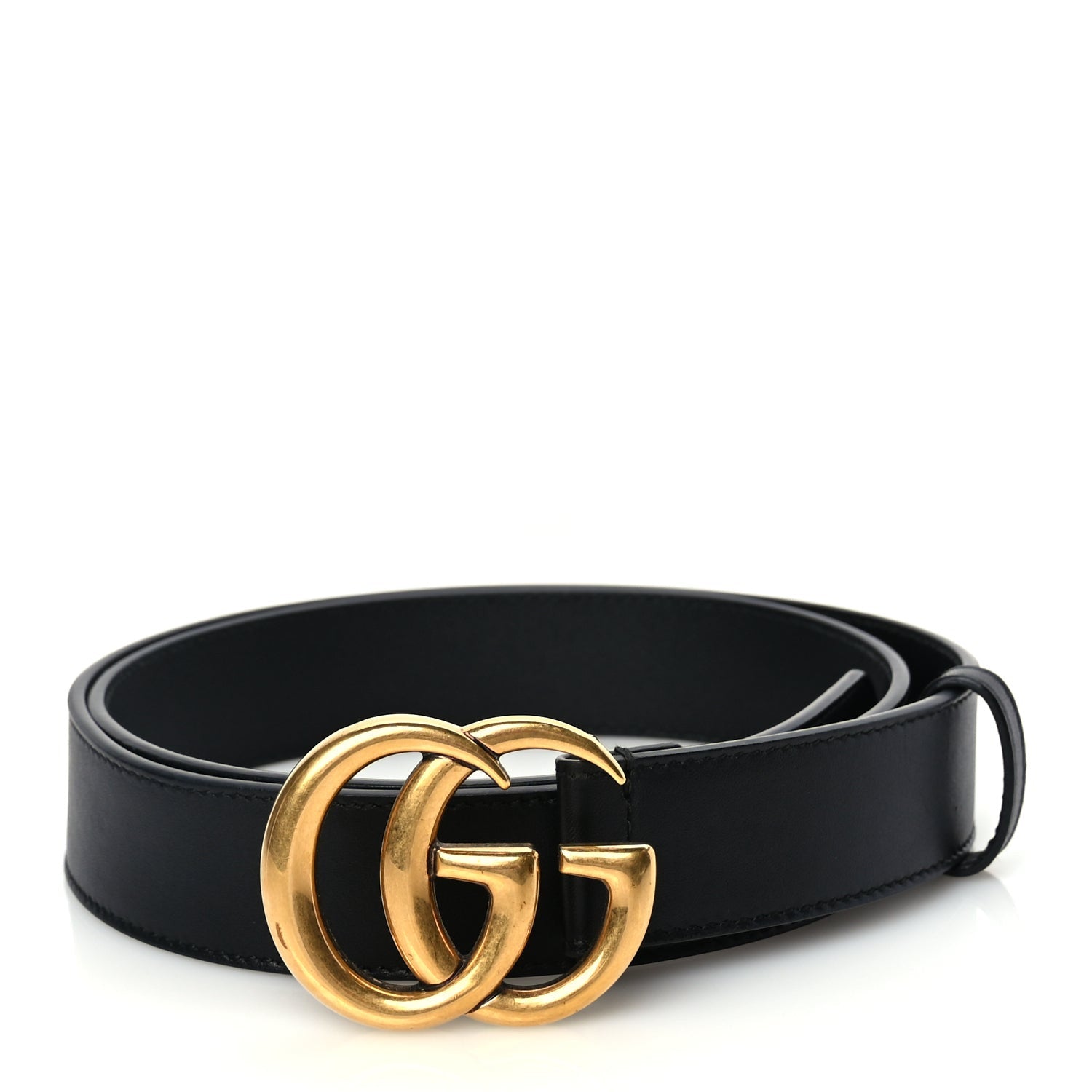 Gucci Calfskin Double G 30mm Belt 90 36 Black 1 of 5