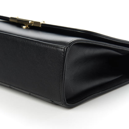 Chanel Grained Calfskin Quilted Medium Label Click Flap Bag Black 7 of 11