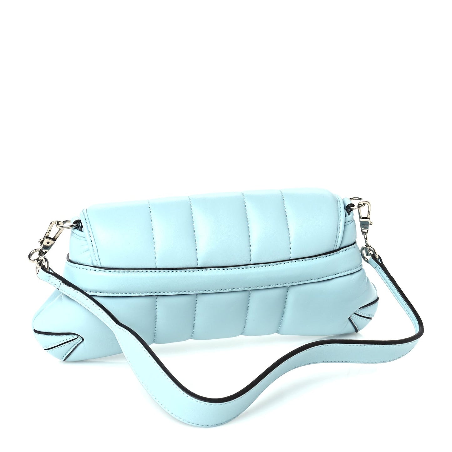 Nappa Vertical Matelasse Medium Maxi Horsebit Chain Shoulder Bag  Crystal Snow
