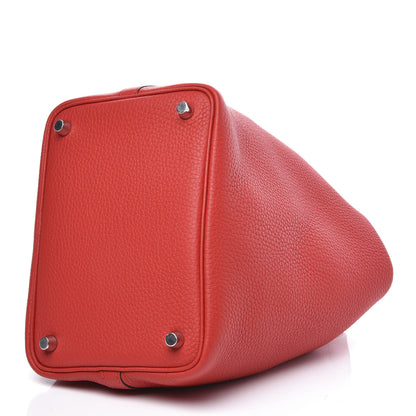 Hermes Taurillon Clemence Picotin Lock 18 PM Rouge De Coeur 9 of 10