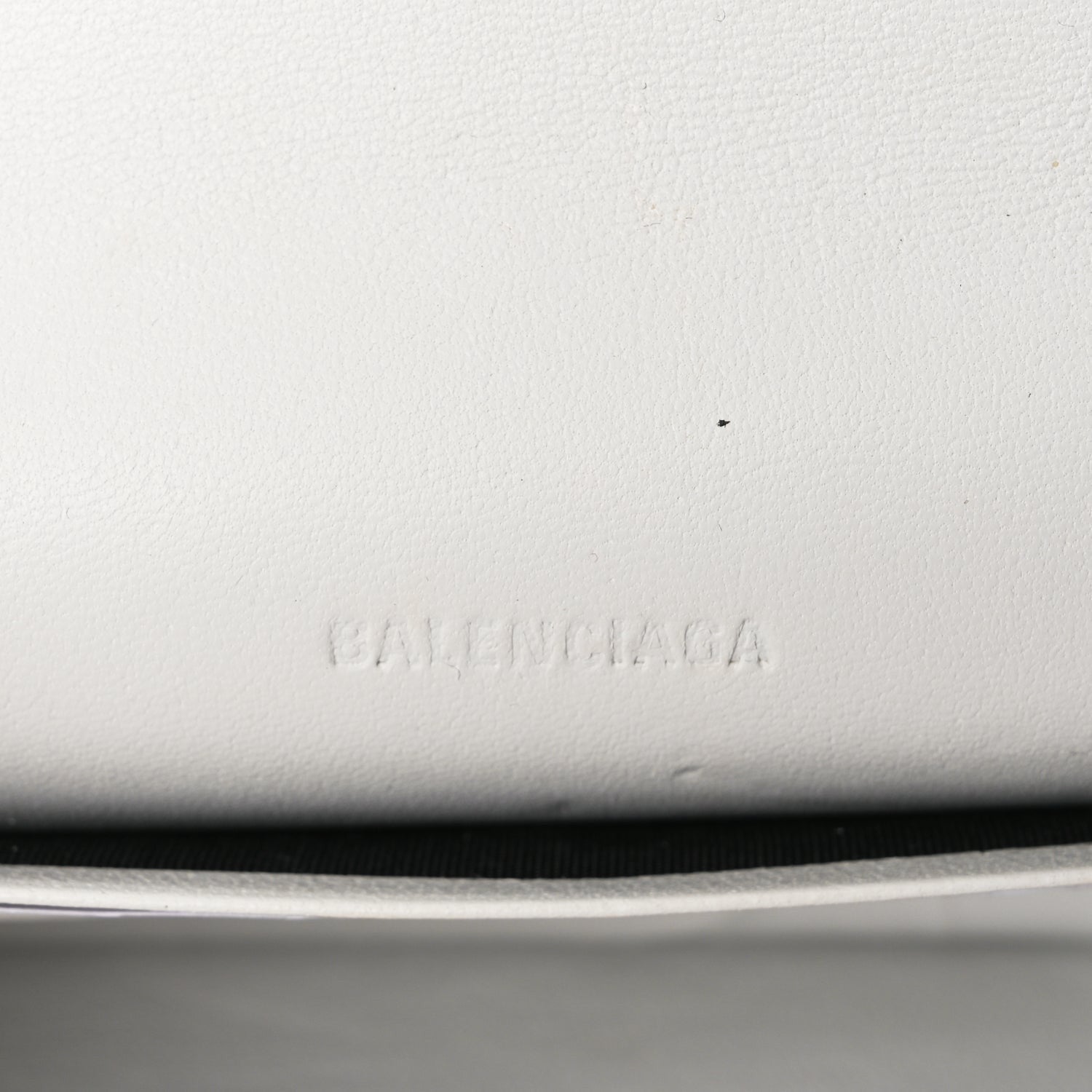 Balenciaga Extra Supple Calfskin Crocodile Embossed Gossip Wallet On Chain Optic White 5 of 8