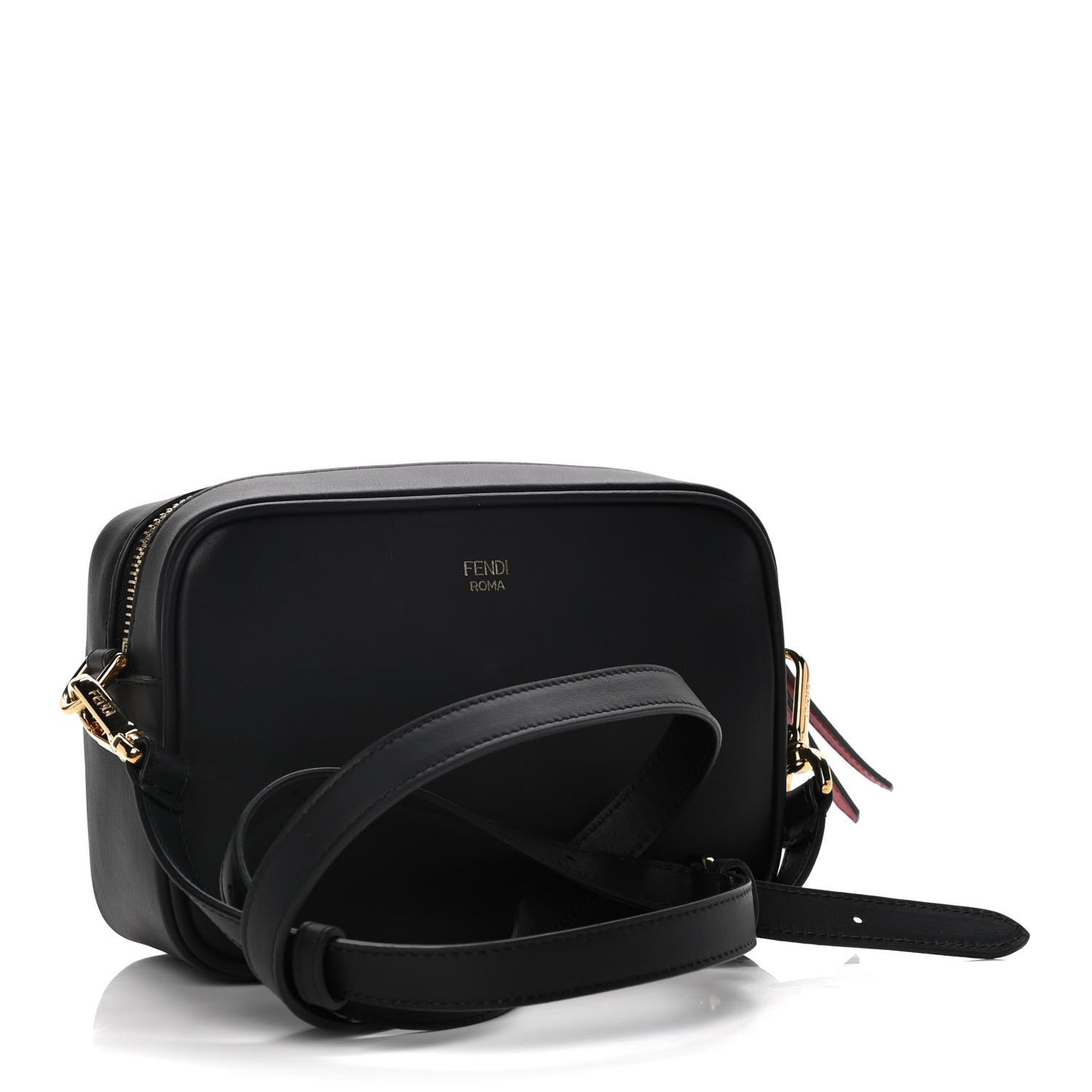 Vitello Century Bi-Color FF 1974 Embossed Mini Camera Case Maya Black