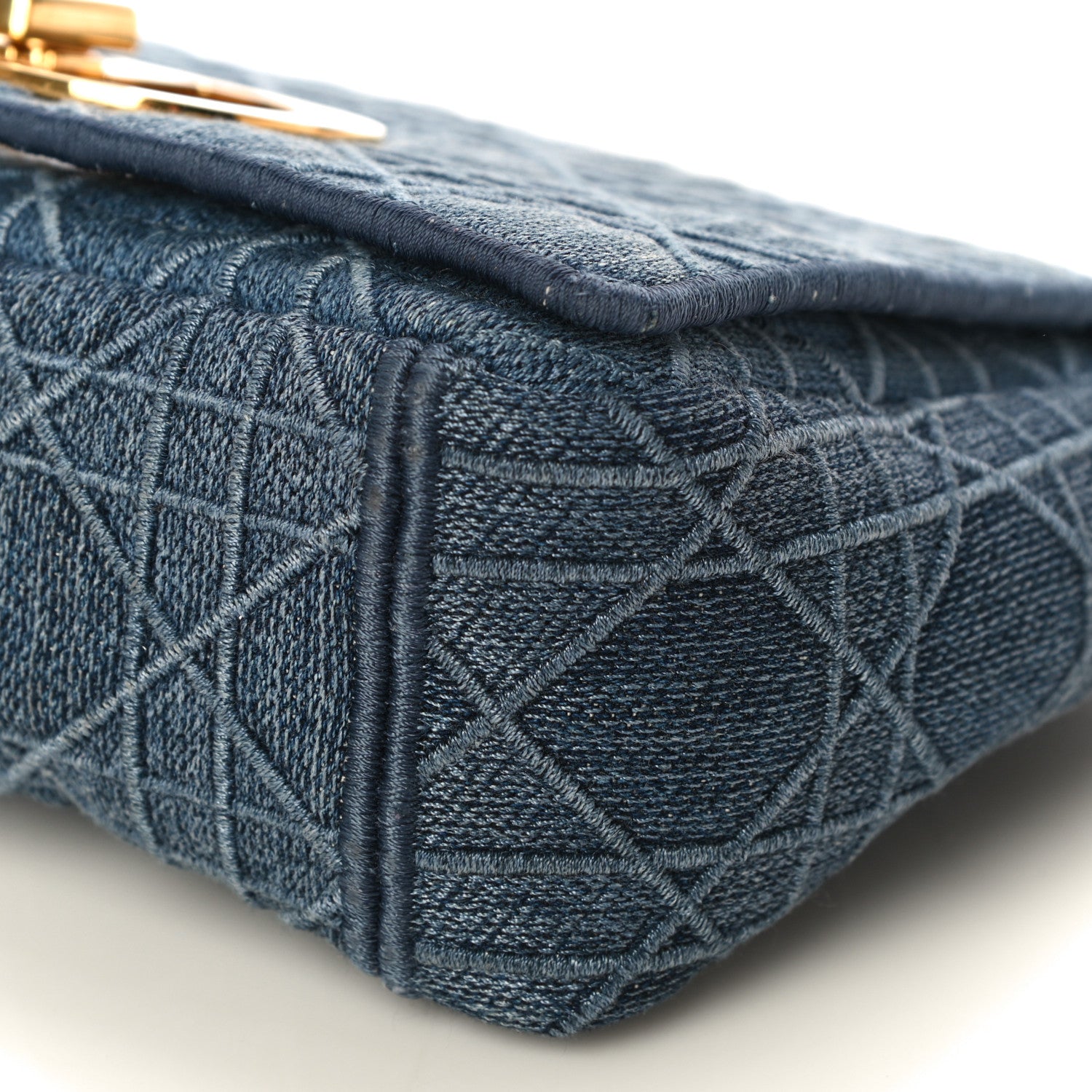 Christian Dior Denim Cannage Small Caro Bag Blue 8 of 9