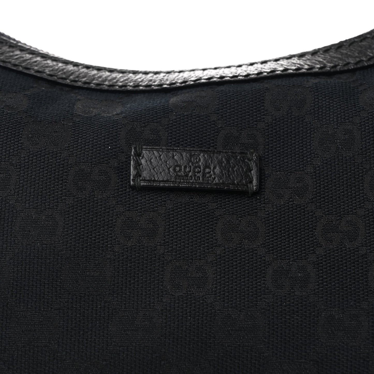 Monogram Web Medium Half Moon Hobo Black