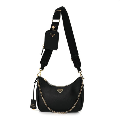 Prada Saffiano Lux Re-Edition 2005 Shoulder Bag Black 1 of 8