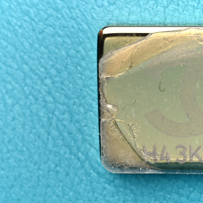 Chanel Wool Tweed Quilted Mini Rectangular Flap Turquoise Light Blue 7 of 10