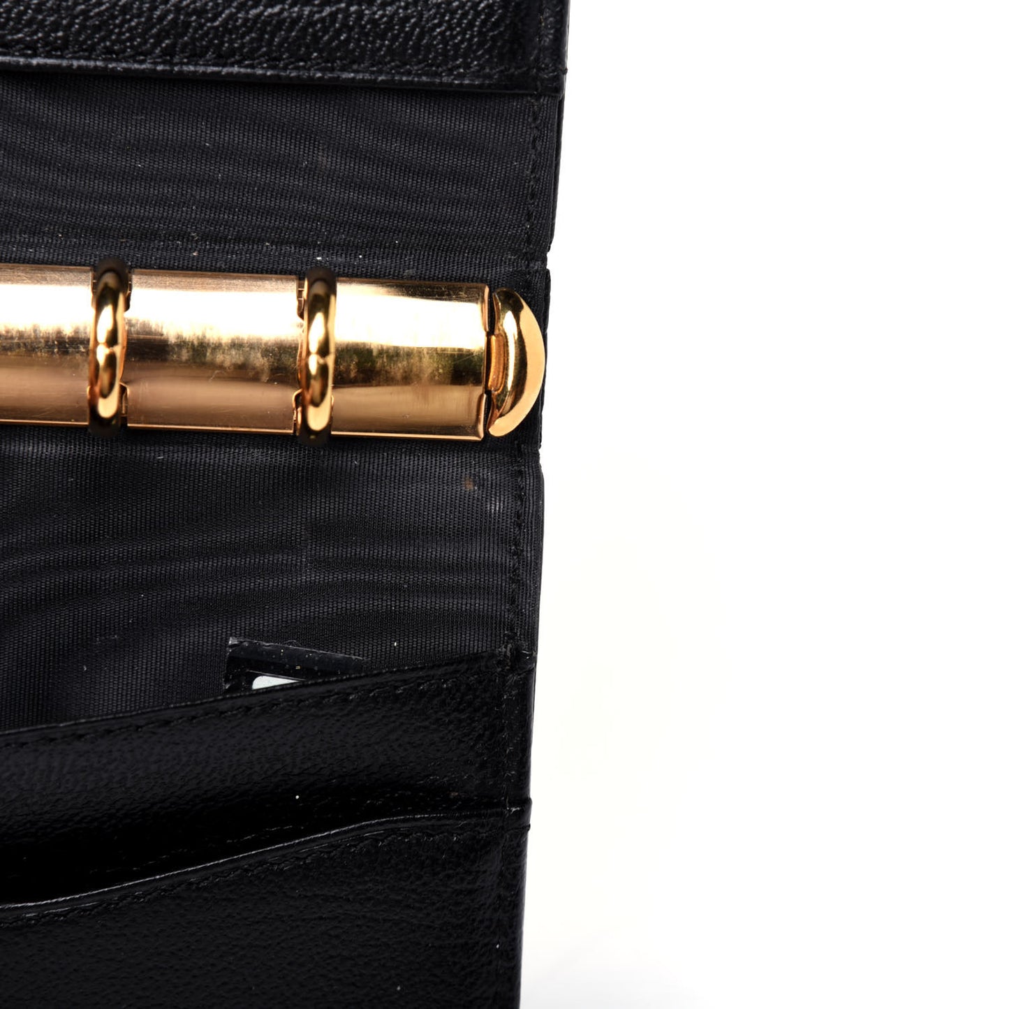 Goatskin Small Ring Agenda Planner Black