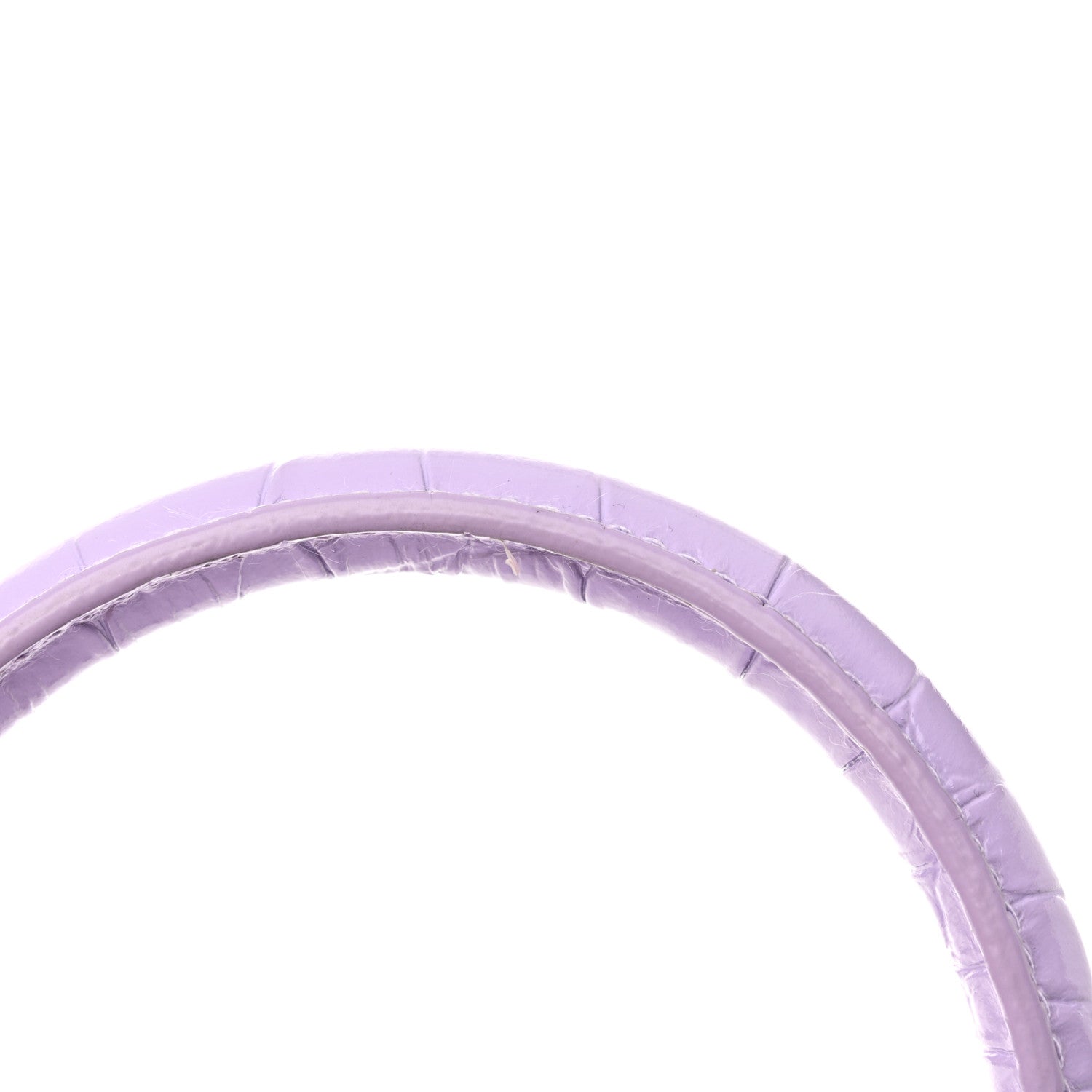 Balenciaga Shiny Calfskin Logo Crocodile Embossed S Ville Top Handle Bag Lilac White 9 of 10