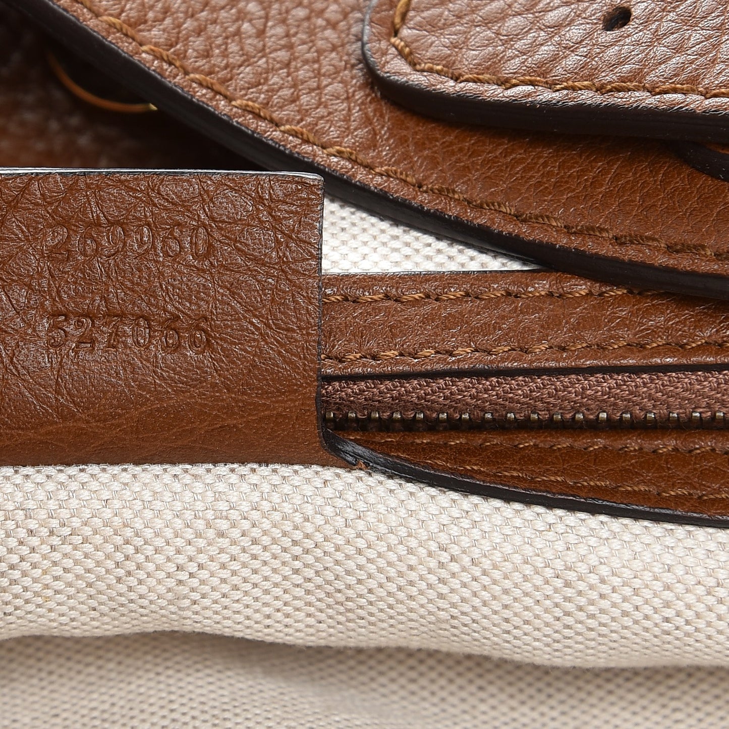 Pebbled Calfskin Large Ride Shoulder Bag Brown