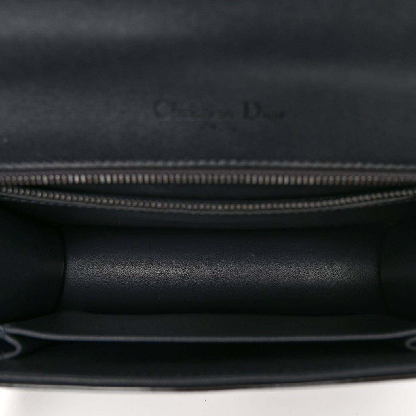 Metallic Patent Micro-Cannage Small Diorama Flap Bag Onyx Black