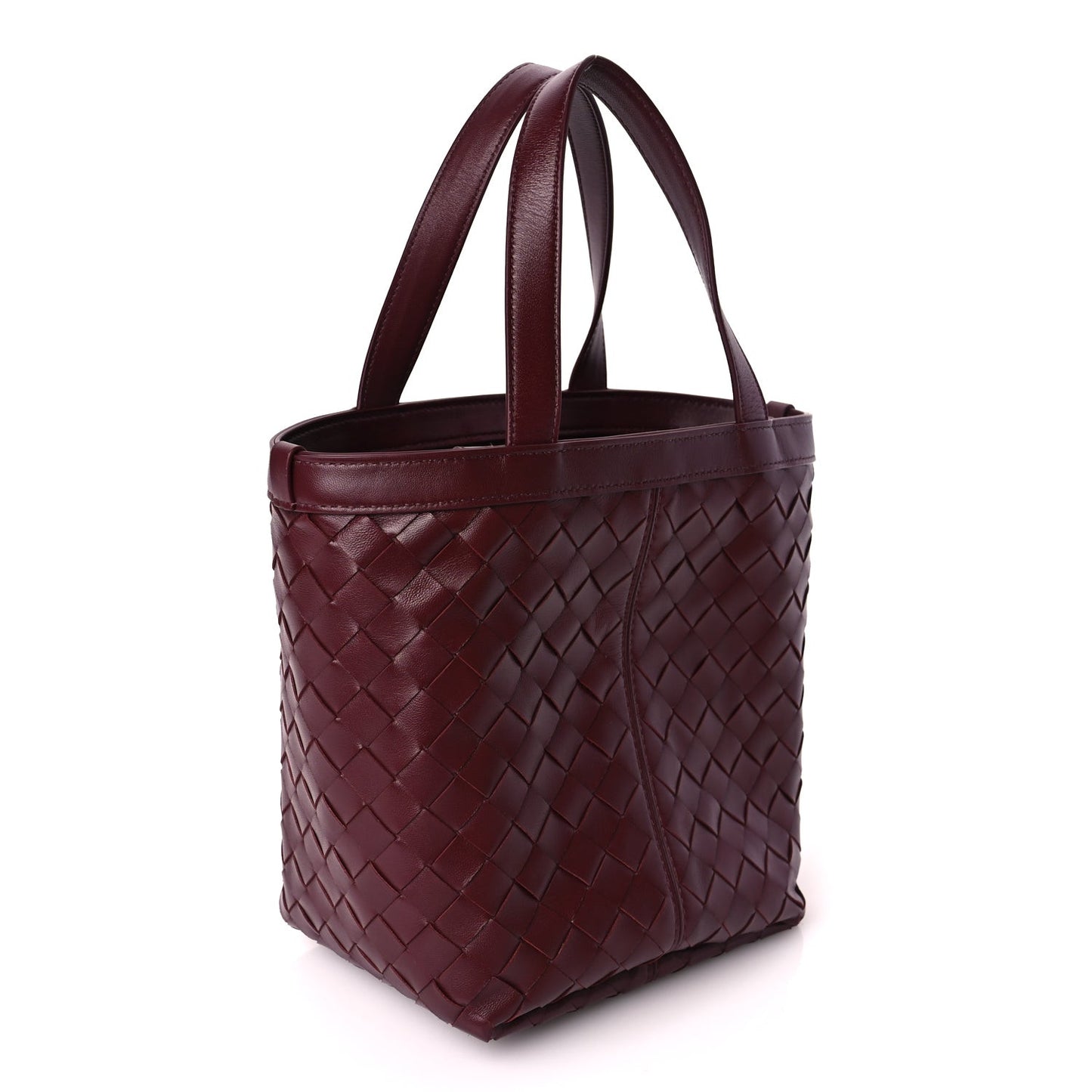 Nappa Intrecciato Small Flip Flap Tote Barolo