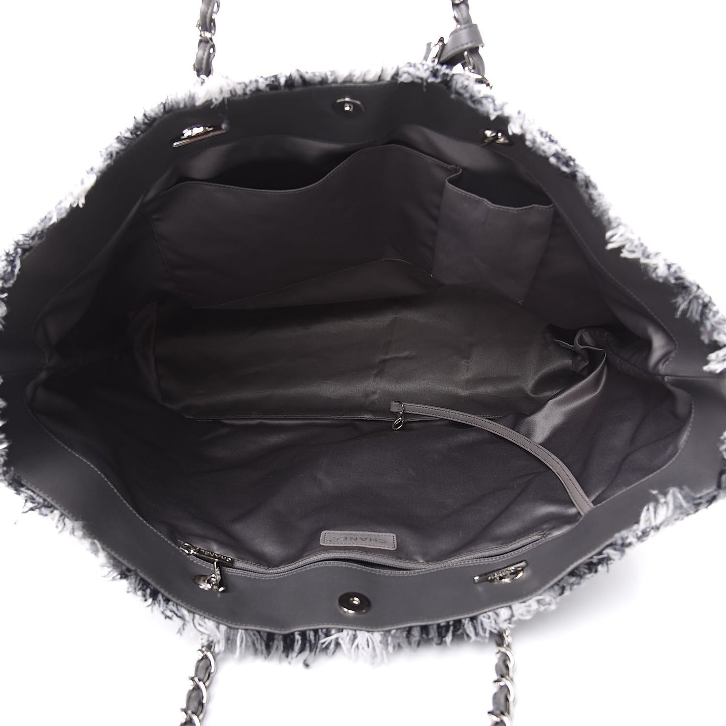 Vinyl Funny Tweed Patchwork Tote Grey