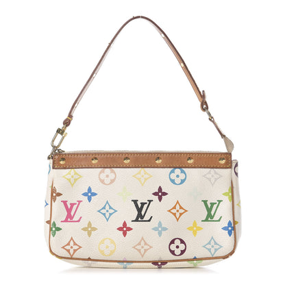 Louis Vuitton Monogram Multicolor Pochette Accessories White 1 of 11