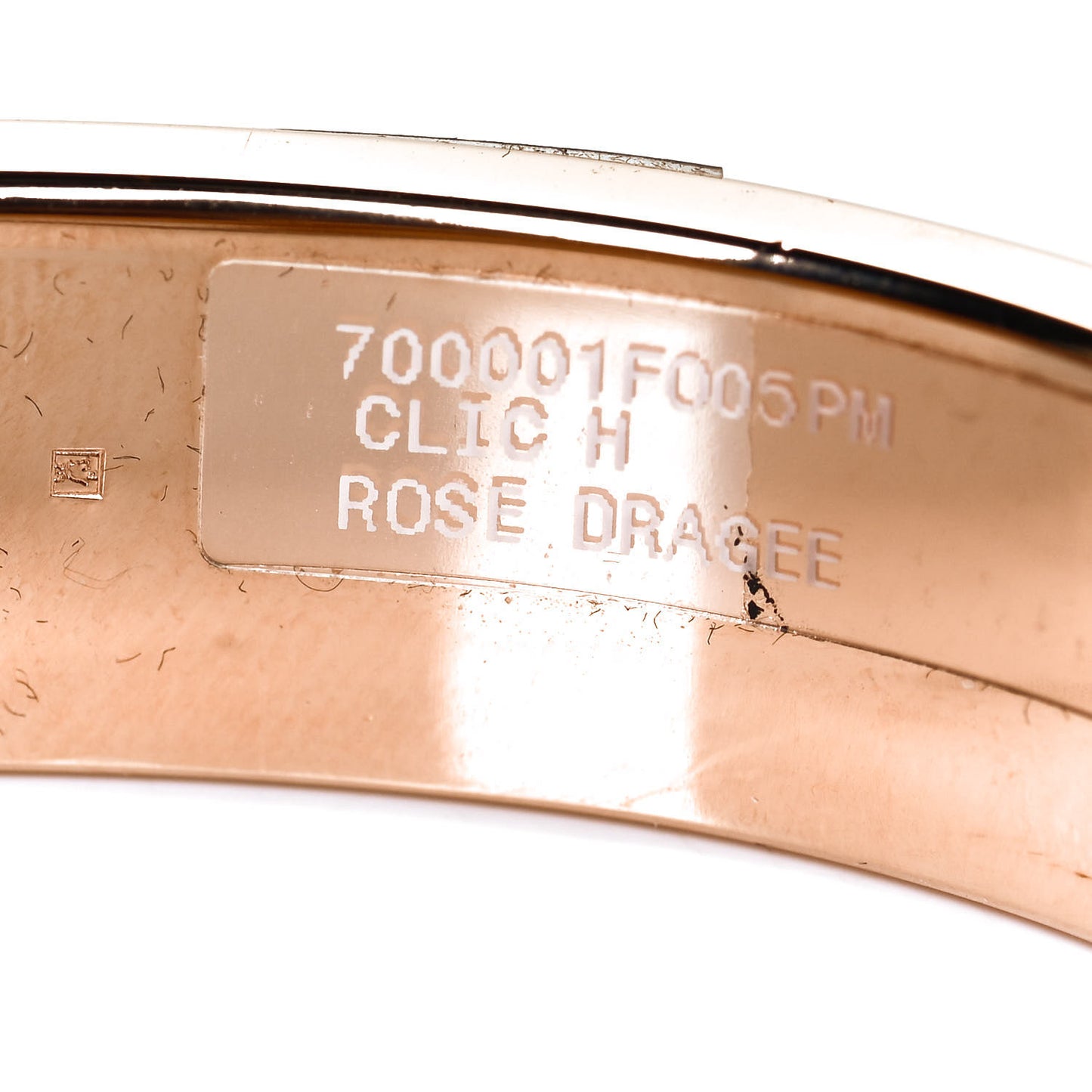 Enamel Narrow Clic Clac H Bracelet PM Rose Dragee