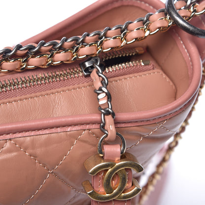 Chanel Aged Calfskin Quilted Medium Gabrielle Hobo Pink 8 of 13