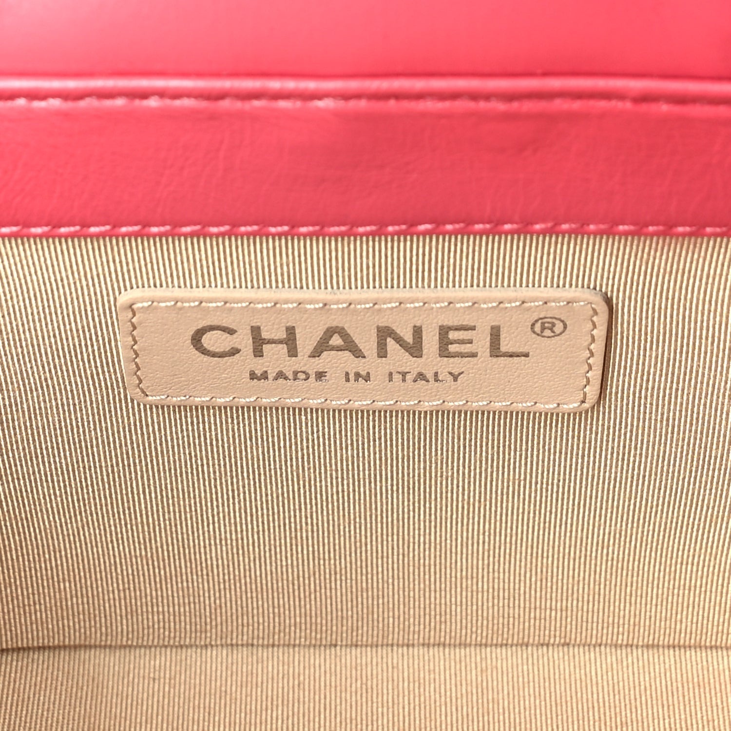 Chanel Calfskin Raffia Small Take Away Vanity Case Bag  Pink Beige 5 of 9