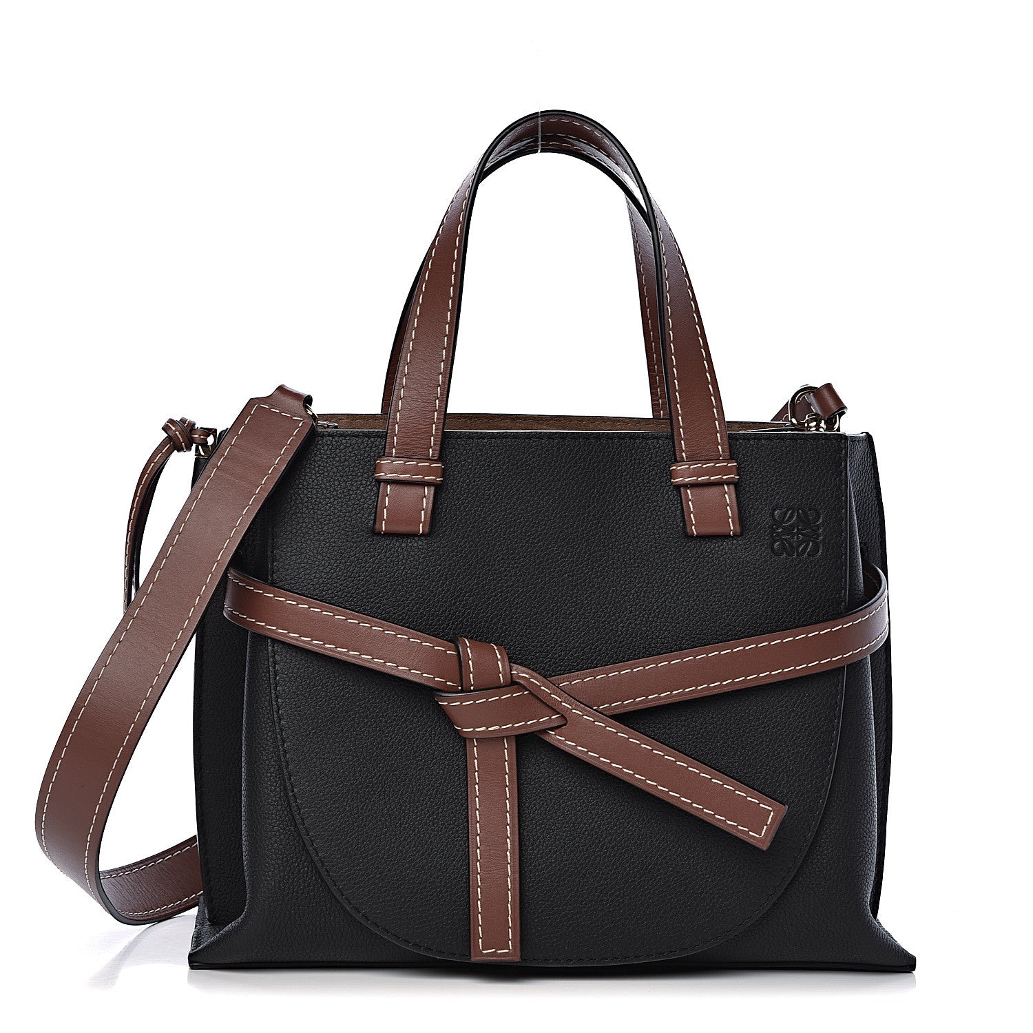Loewe Calfskin Small Gate Tote Pecan Black 1 of 10
