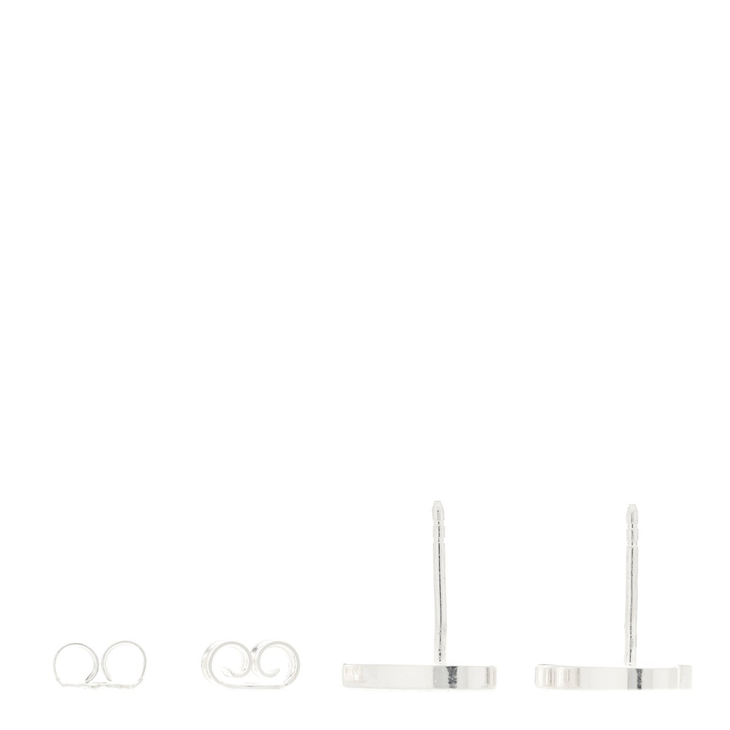 Sterling Silver Trademark Heart Stud Earrings