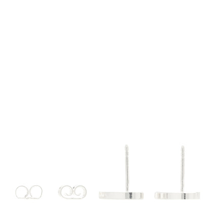 Gucci Sterling Silver Trademark Heart Stud Earrings 3 of 5