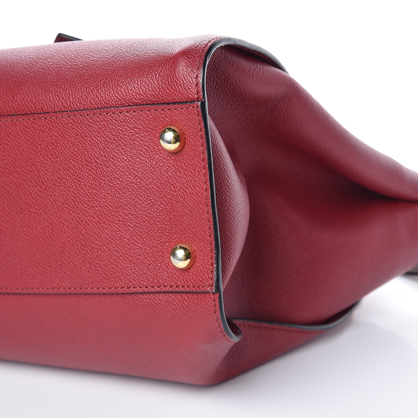 Soft Grain Medium Buckle Tote Parade Red