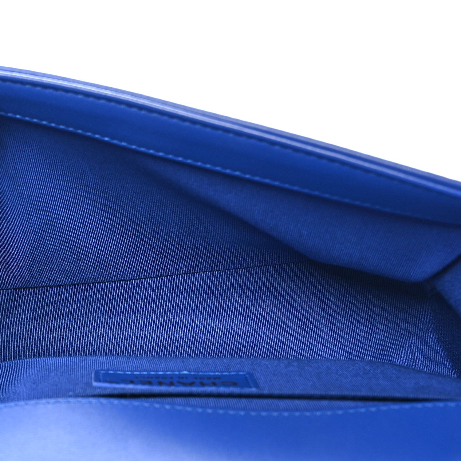 Chanel Calfskin Chevron Quilted Medium Boy Flap Blue 5 of 10