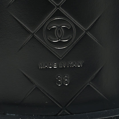 Chanel Lambskin Quilted CC Turnlock Loafers 38 Black 7 of 9