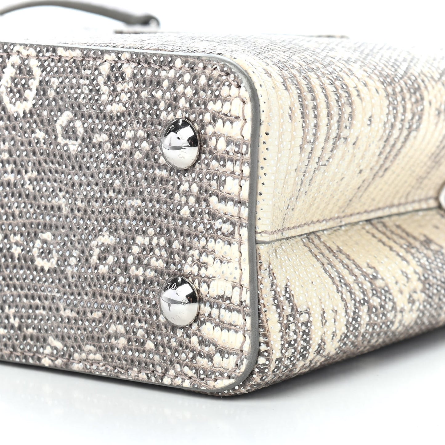 Lizard Mini Capucines Argento