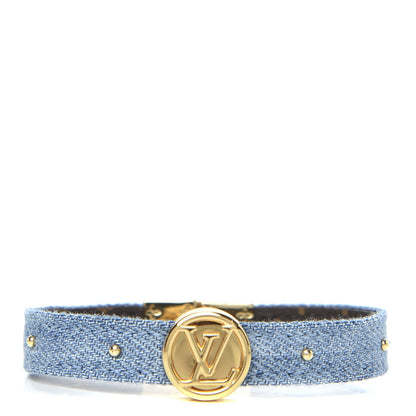 Louis Vuitton Monogram LV Circle Reversible Bracelet 17 Denim 1 of 5