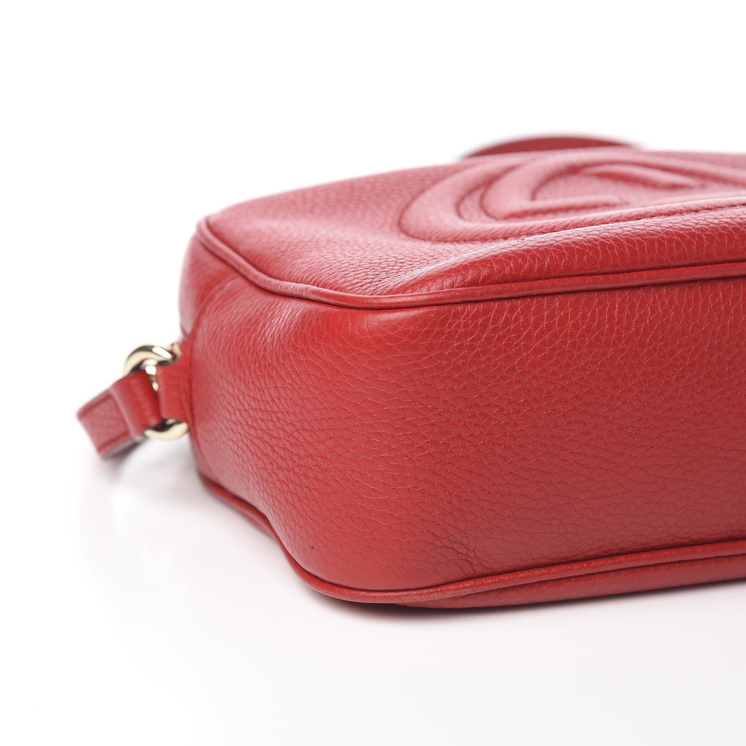 Gucci Pebbled Calfskin Small Soho Disco Bag Tabasco Red 7 of 9