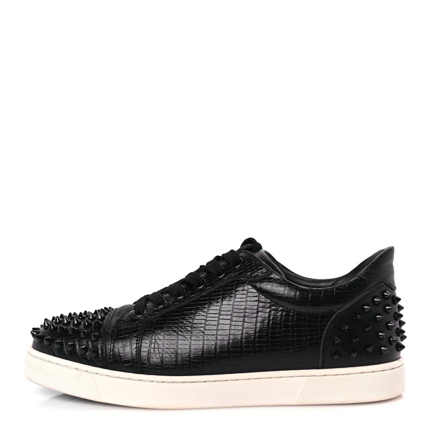 FASHIONPHILE Calf Lizzy Vieira 2 Flat Womens Sneakers Black 1 of 8