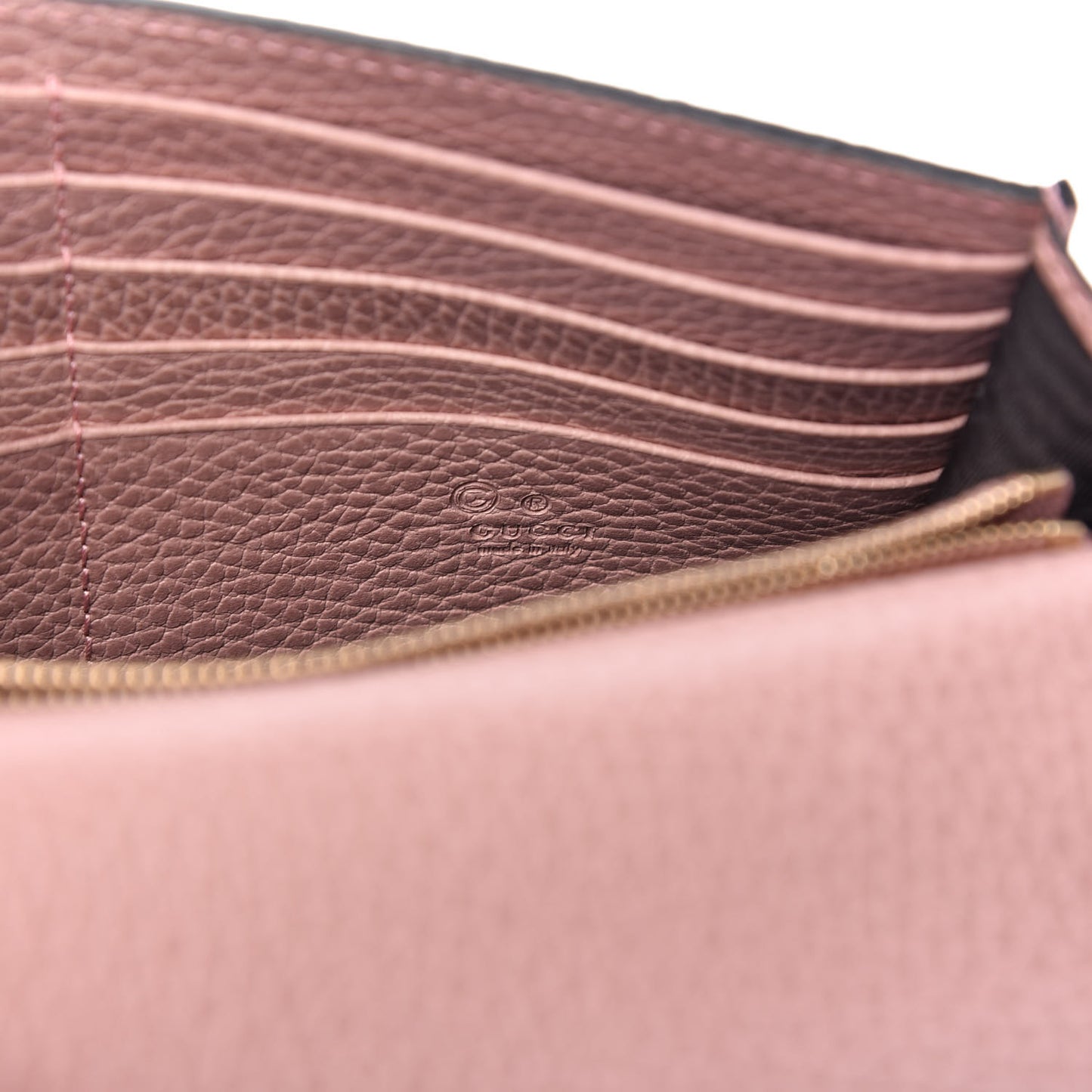 Dollar Calfskin Medium Betty Chain Wallet Soft Pink