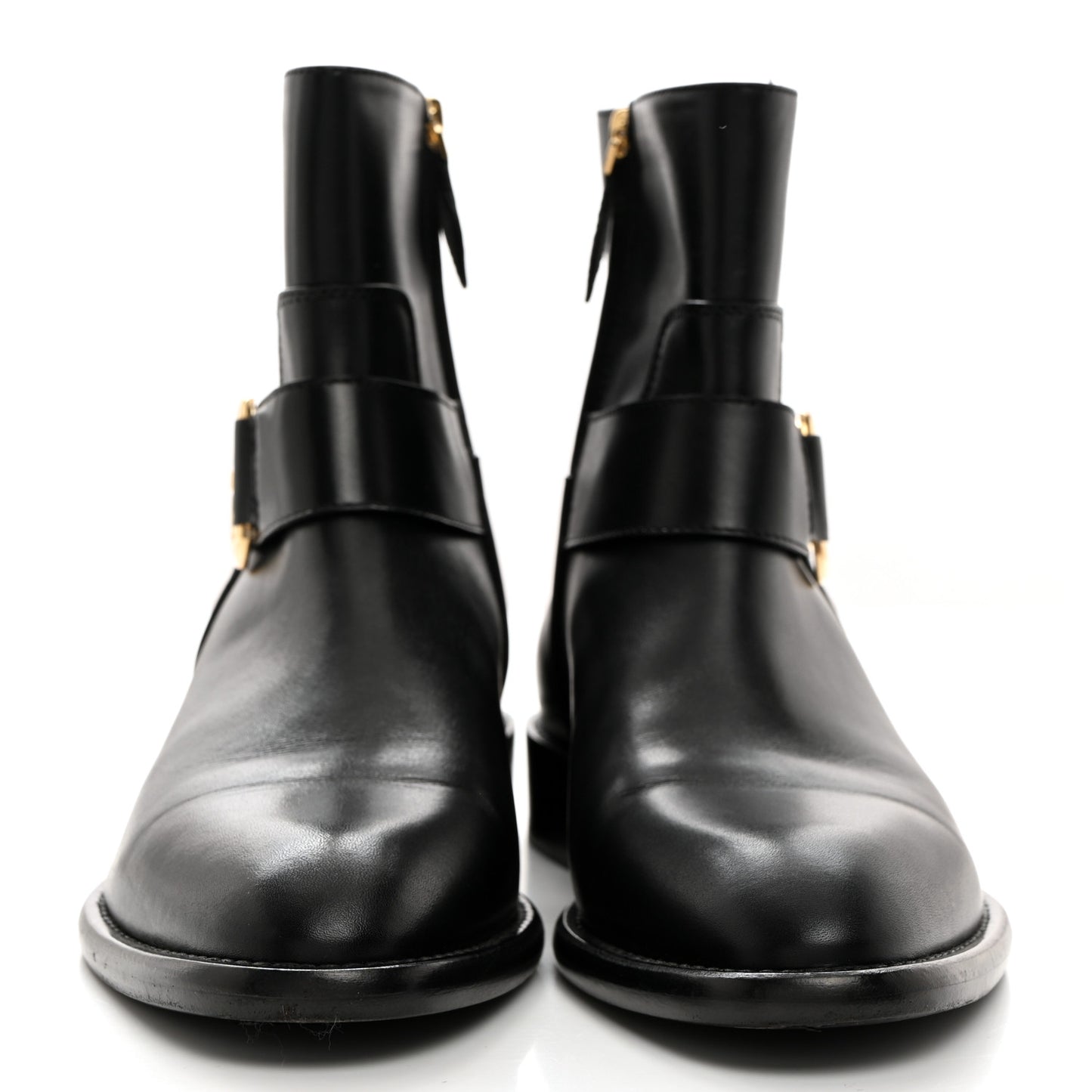 Calfskin Westside Flat Ankle Boots 39 Black