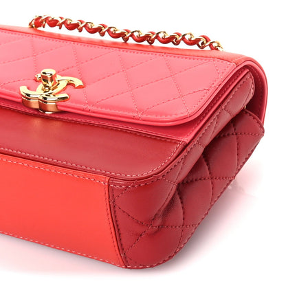 Chanel Lambskin Calfskin Quilted Shoulder Flap Bag  Red 9 of 9