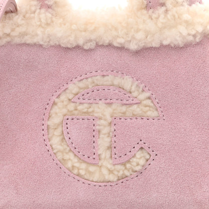 Telfar X UGG Suede Shearling Small Shopping Bag Pink 8 of 11