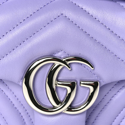 Gucci Lambskin Matelasse Small GG Marmont Shoulder Bag Lilac 6 of 8