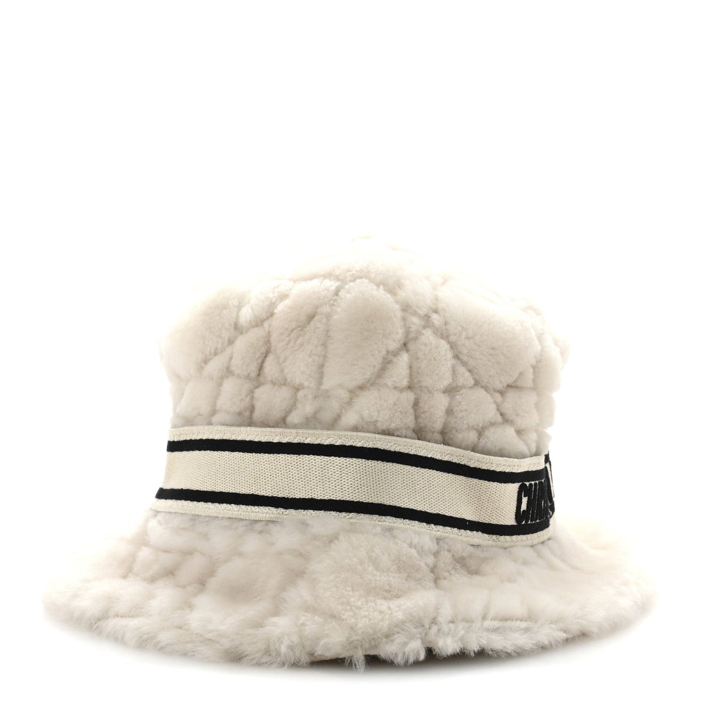 Shearling Cannage D-Bobby Bucket Hat 58 Ecru