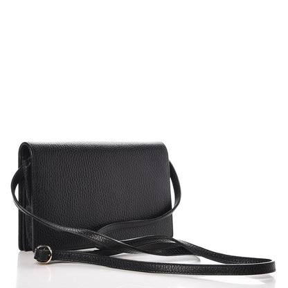 Gucci Dollar Calfskin Mini Swing Wallet Bag Black 3 of 8