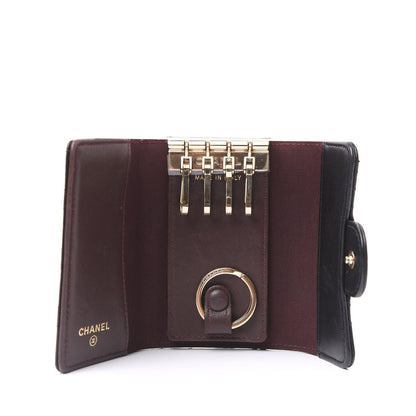 Chanel Lambskin Quilted 4 Key Holder Black 4 of 10