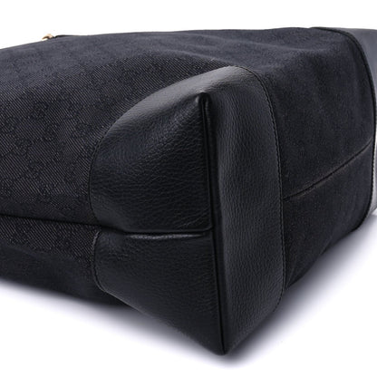Gucci Denim Monogram Medium Handle Vertical Tote Black 7 of 8