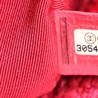 Chanel Shearling Tweed Quilted Mini Square Flap Bag Pink 7 of 11