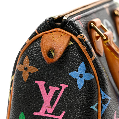 Louis Vuitton Monogram Multicolor Mini Sac HL Speedy Black 9 of 11