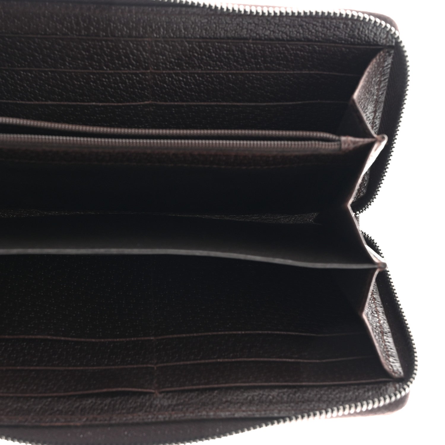 Gucci Monogram Metal Bar Zip Around Wallet Dark Brown 5 of 7