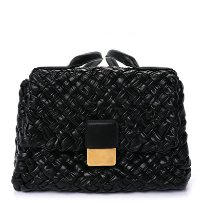 Bottega Veneta Calfskin Intreccio Desiree Shoulder Bag Dark Green 1 of 7