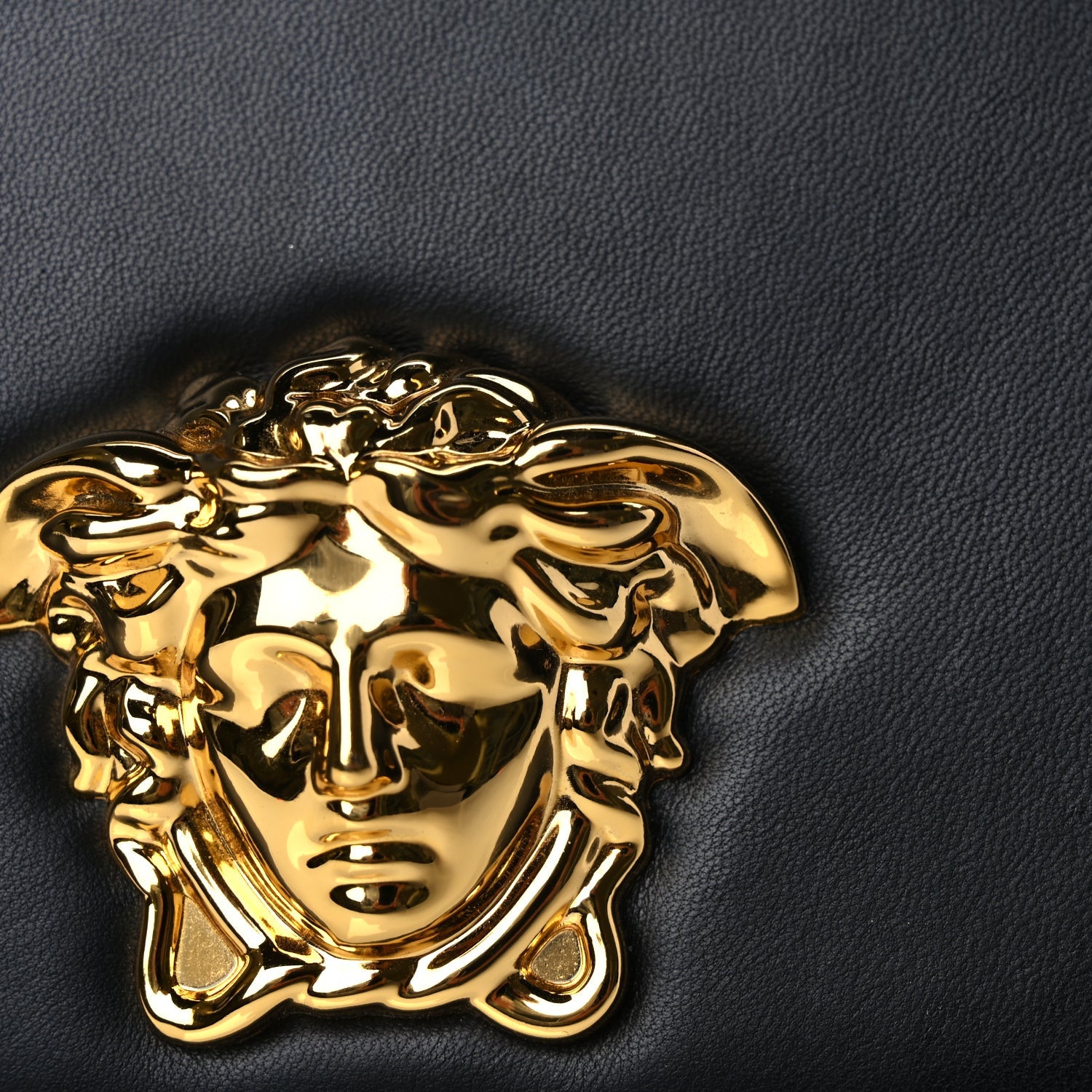Versace Vitello Palazzo Medusa Evening Clutch Black 6 of 6