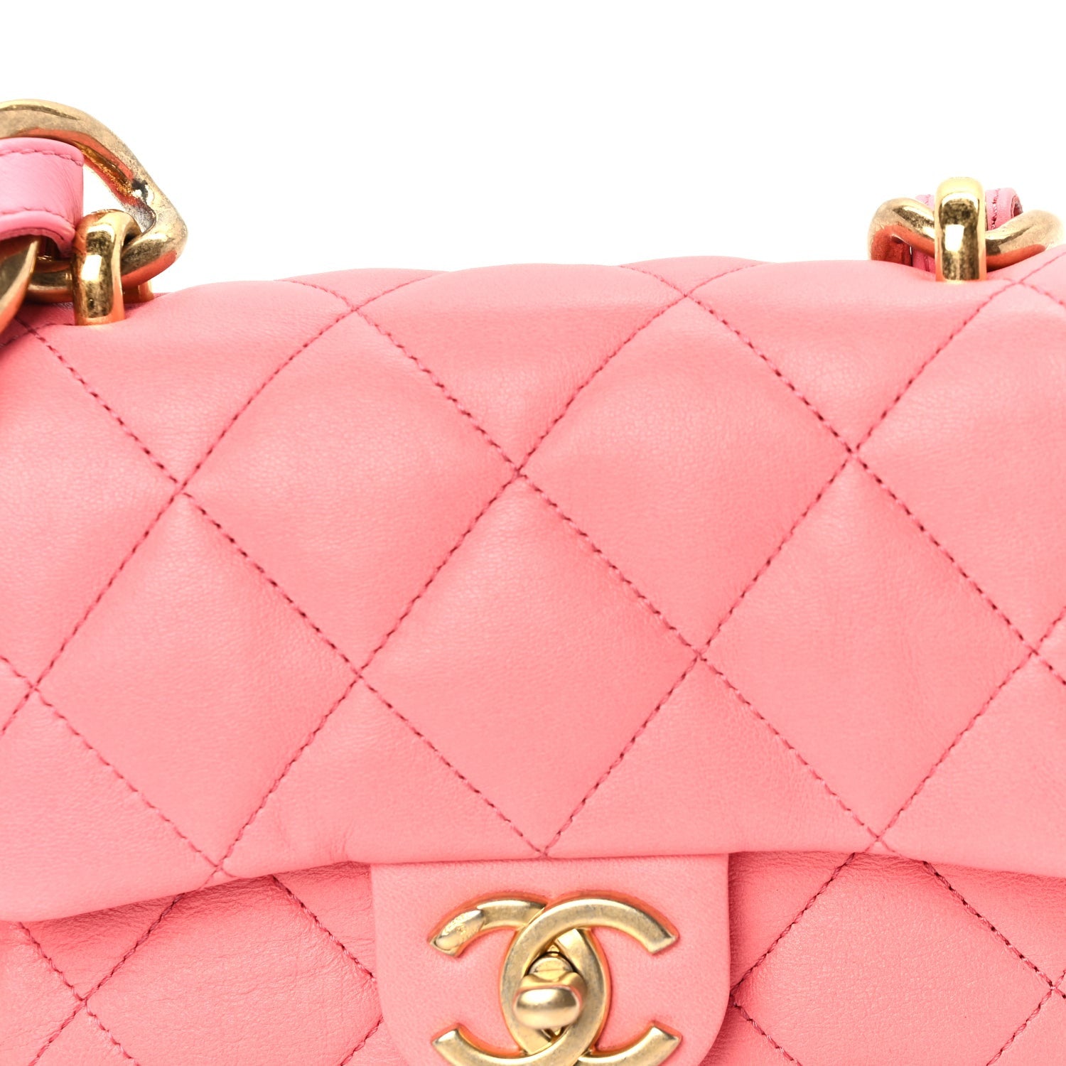 Chanel Lambskin Quilted Mini Funky Town Flap Pink 7 of 9