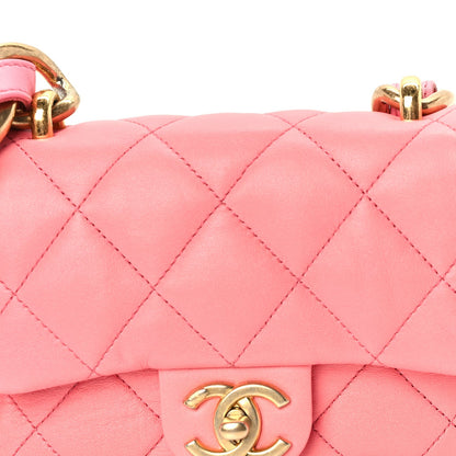 Chanel Lambskin Quilted Mini Funky Town Flap Pink 7 of 9