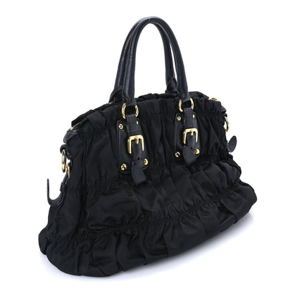 Prada Tessuto Nylon Gaufre Tote Black 2 of 7