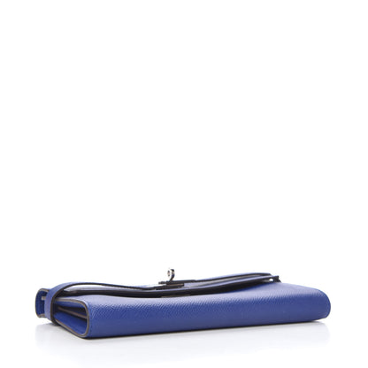 Hermes Epsom Kelly Longue Wallet Bleu Electrique 4 of 12