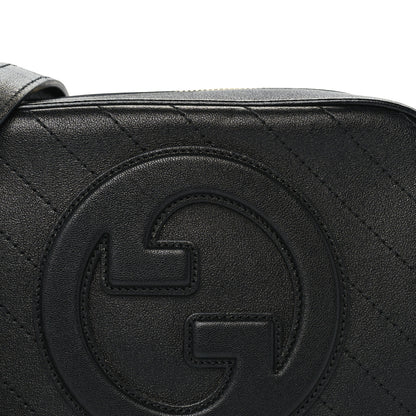 Gucci Sakai Be Green Calfskin Diagonal Stitched Small Blondie Shoulder Bag Black 6 of 8